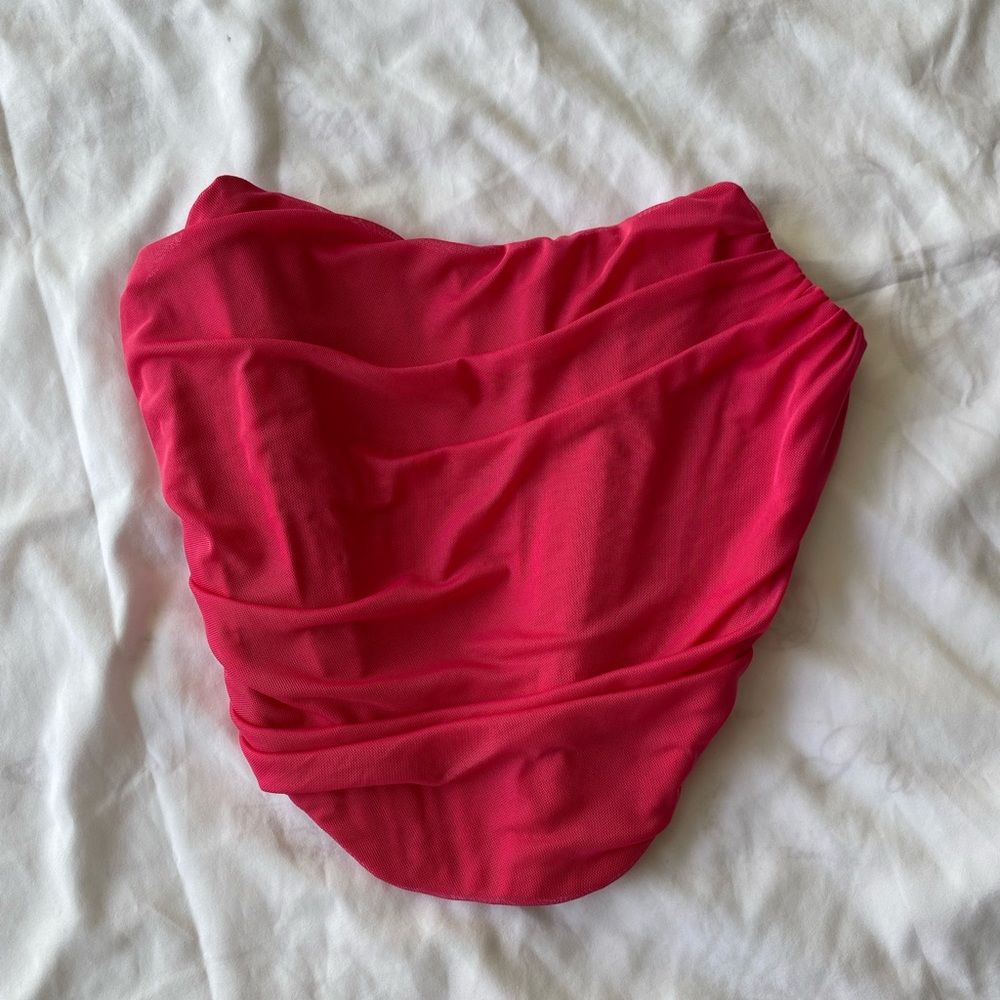 Corset tube top pink